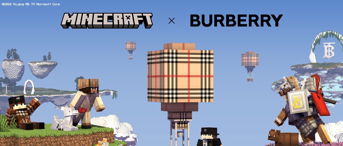 Burberry released a digital clothing collection in the Minecraft universe