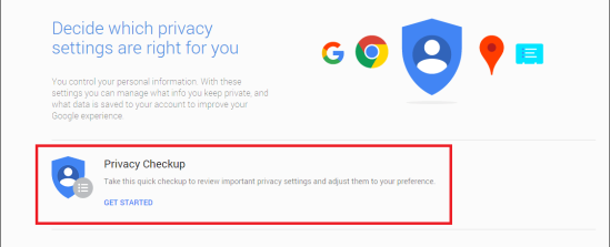 Privacy checkup google account