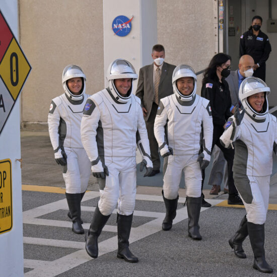 SpaceX capsule returns crew of four from space station mission