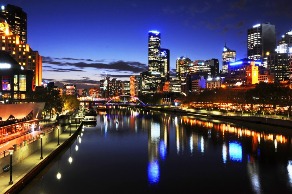 Yarra River from Princes Bridge - credit Greg Vance Photography - Visit Melbourne Page Facebook