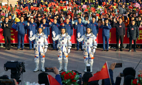 China's youngest-ever crew of astronauts heads to space station