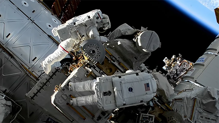 Astronauts accidentally drop toolbox during spacewalk - and you could see it from Earth