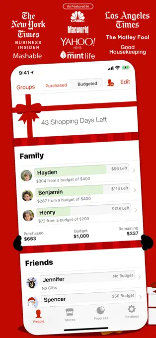 The Christmas List App