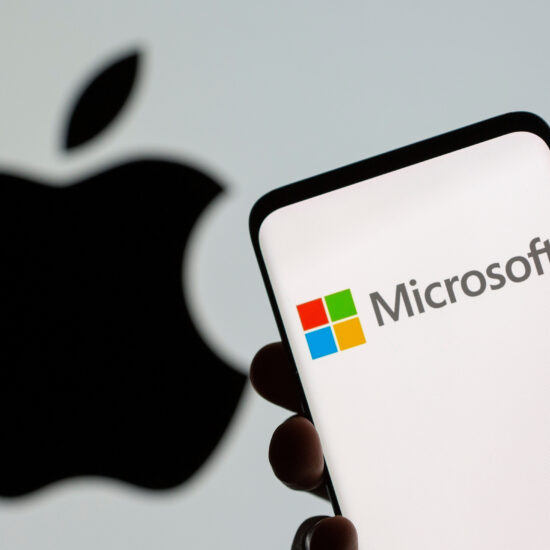 Investors see Microsoft's stock market value leaving Apple behind