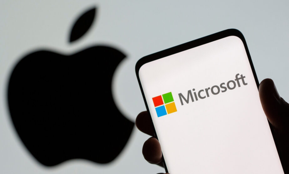 Investors see Microsoft's stock market value leaving Apple behind