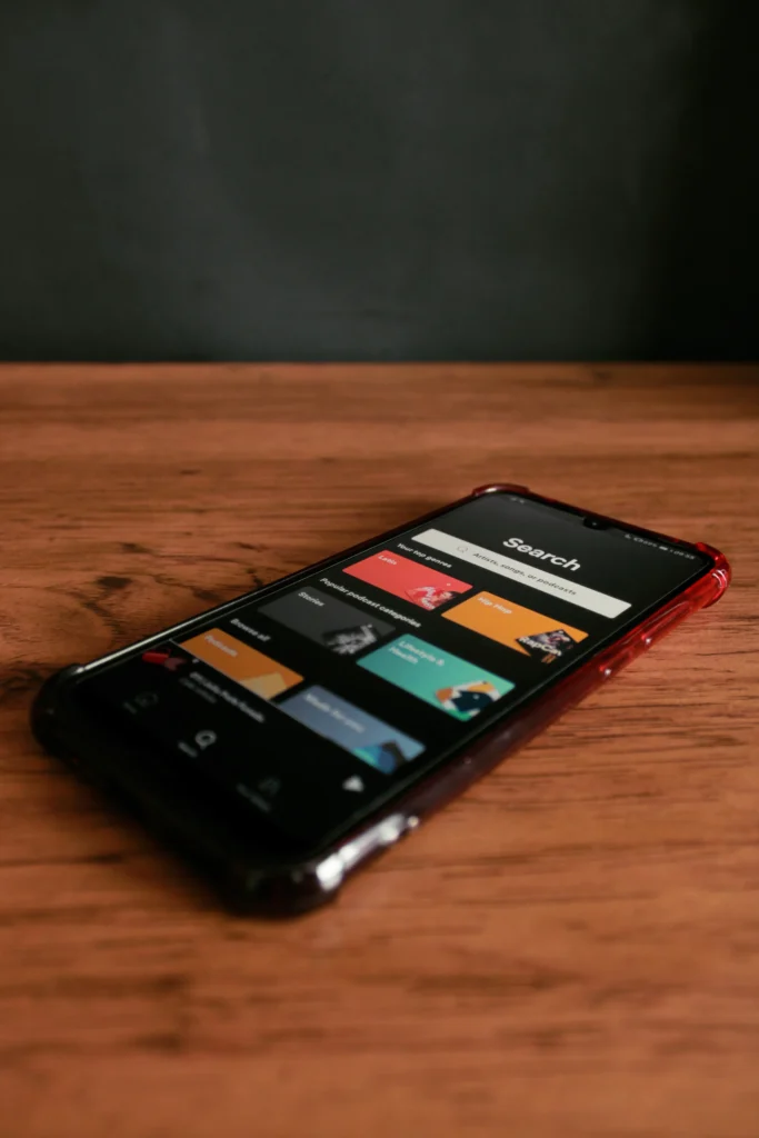 Spotify app on iPhone - Photo Credits: unsplash