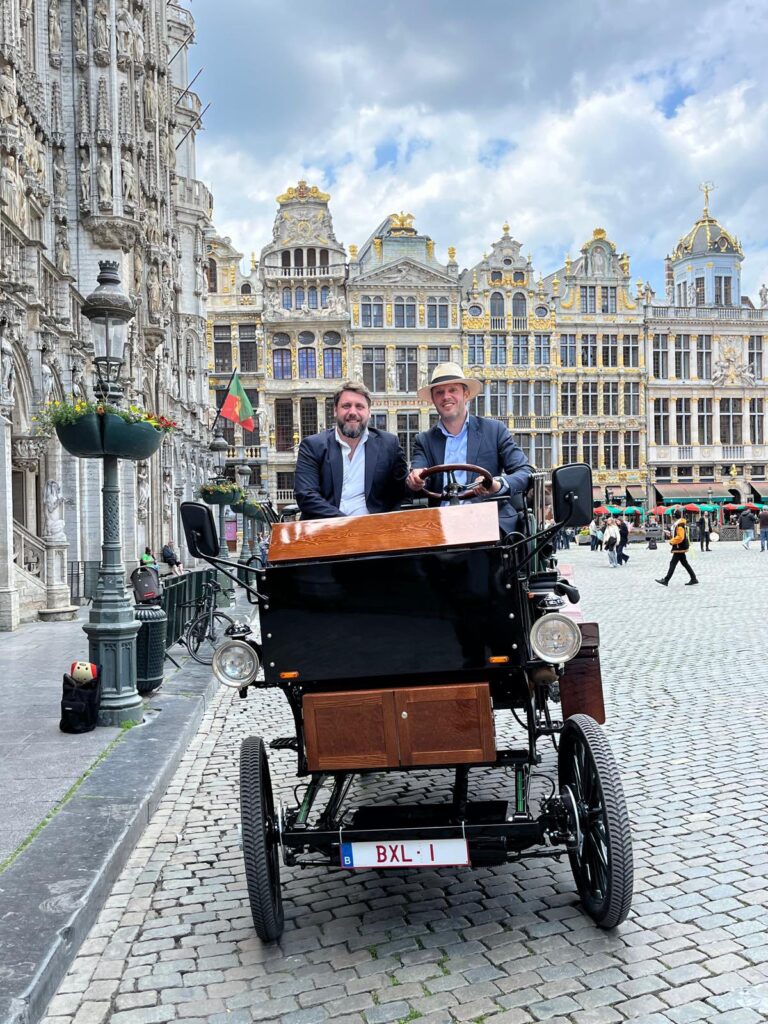 First electric carriages in Brussels