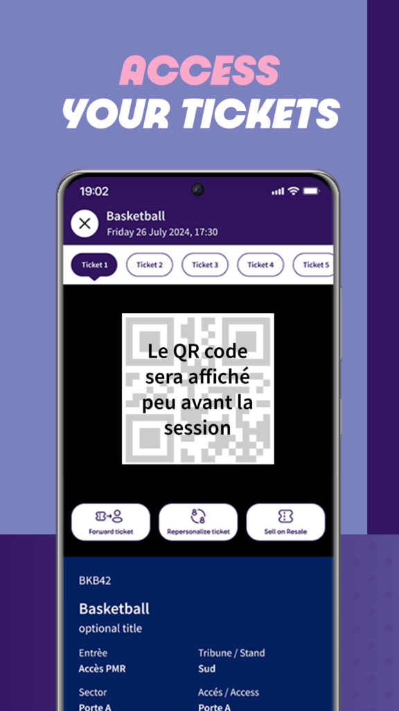 The "Paris 2024 Tickets" app