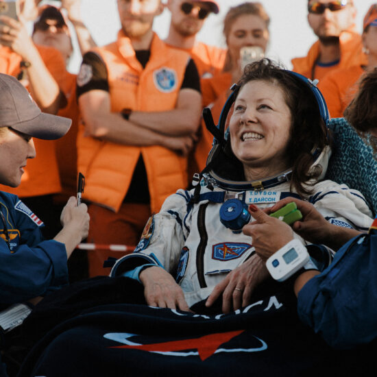 Russian Soyuz brings crew of three back from International Space Station