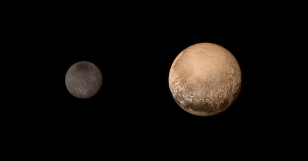 Pluto and Charon by NewHorizons in 2015 - wikipedia